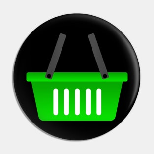 Shopping basket icon. Pin