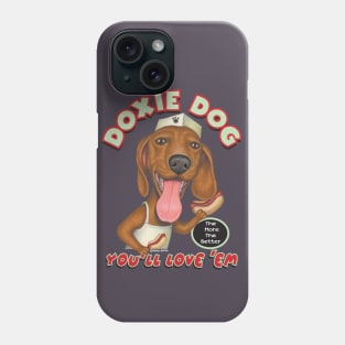 Cute adorable Doxie cooking Dachshund Hotdog Salesdog Phone Case