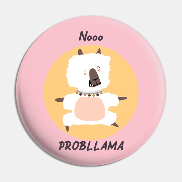 Llama / Yoga Llama / No Probllama / Funny Llama Doing Yoga / Cute Llama / Amazing Yoga Design Pin by Redboy