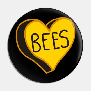 Black And Yellow Bees Pin
