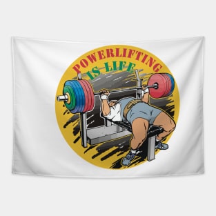 Powerlifting bench press gift for powerlifter gym training Tapestry