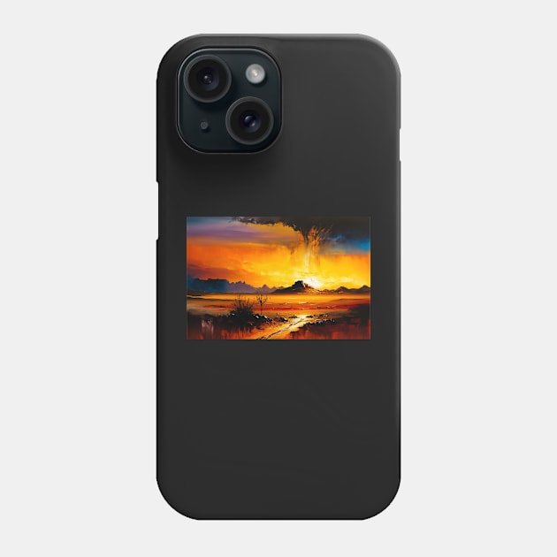 Vibrant Desert at Sunset Phone Case by TheArtfulAllie