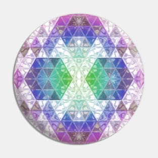 Rainbow Tie Dye Mosaic Colorful Pin