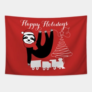 Holiday Sloth Tapestry