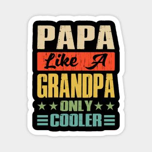 Papa Like A Grandpa Only Cooler Funny Dad Papa Definition Magnet