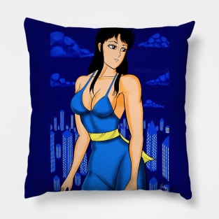 Hitomi Kisugi (Cat's Eye) Cityscape Pillow