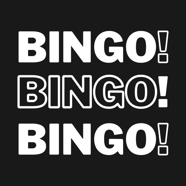 Bingo Bingo Bingo Black by Confessions Of A Bingo Addict