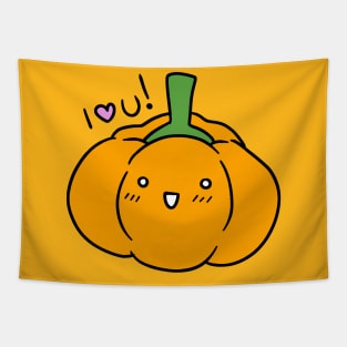 I love You - Orange Bell Pepper Tapestry