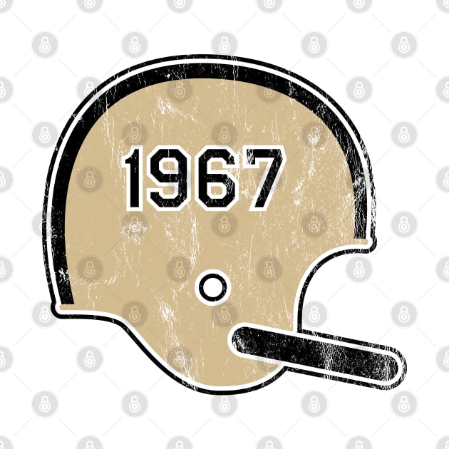 New Orleans Saints Year Founded Vintage Helmet by Rad Love