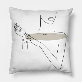 Women line art Pillow