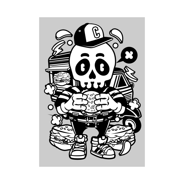 Design 77 Skull Burger by Hudkins