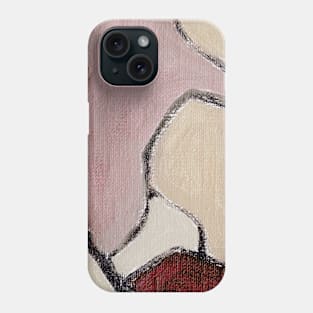 Rose Bordeaux Beige Abstract Art Phone Case