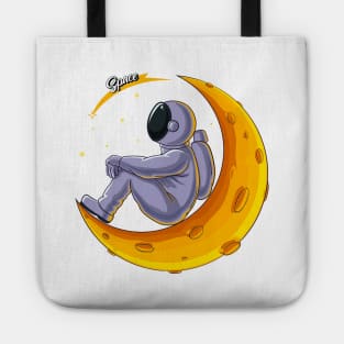 Astronaut on the moon Tote