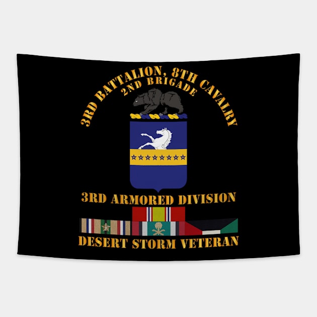 3rd Bn, 8th Cav - 3rd Armored Div - Desert Storm Veteran Tapestry by twix123844