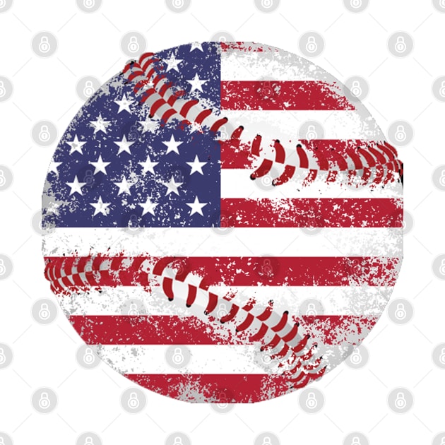 Baseball American Flag by zerouss