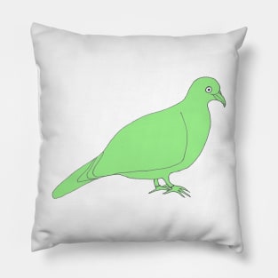 Line Pigeon Green Pillow