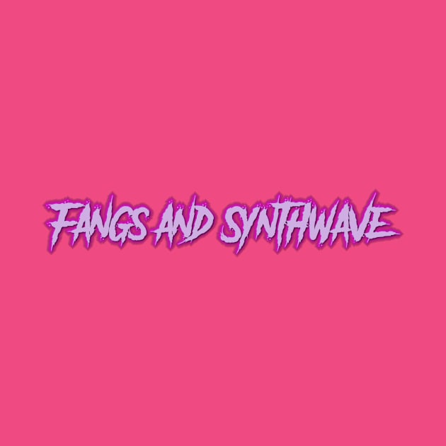 Fangs and Synthwave Long Violet Logo by Electrish