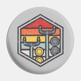 Retro Badge Shuffleboard Cues Light Pin
