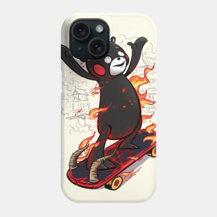 Why is the Kumamon on skateboard? Phone Case