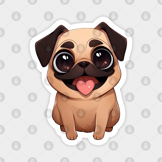 Cute Pug Magnet by Chromatic Currents