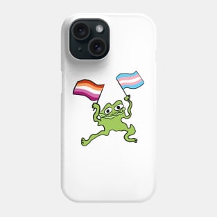 Trans Lesbian Pride Froggy (orange) Phone Case