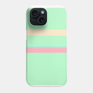 A particular joint of Light Pink, Blue Lagoon, Light Mint and Bisque stripes. Phone Case