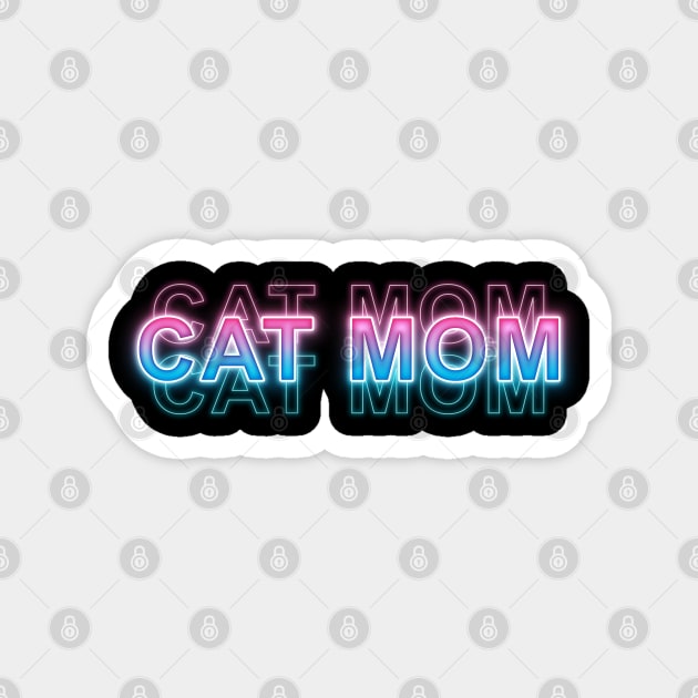 Cat Mom Magnet by Sanzida Design