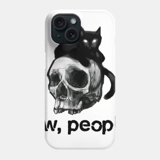 Ew People Skull Black Cat Gif Phone Case