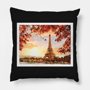 Paris, Sketch Art Pillow