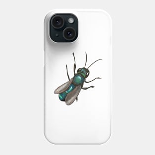 Blue Orchard Bee Phone Case