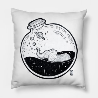 Elephant in Cosmic Bath Jar Pillow