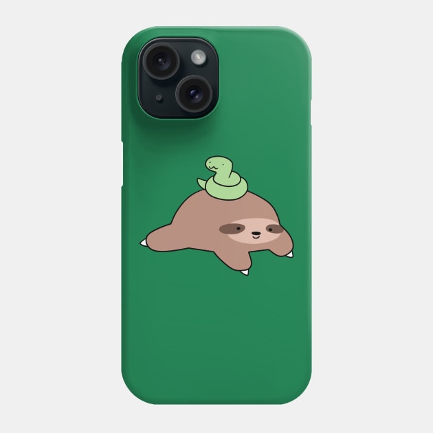 Snake and Sloth Face Phone Case by saradaboru