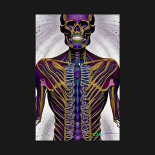 Groovy Cosmic Skeleton Vibes 8 T-Shirt