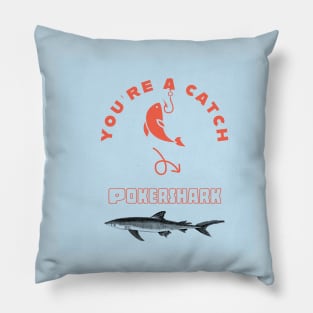 Poker Shark Fishing Pillow