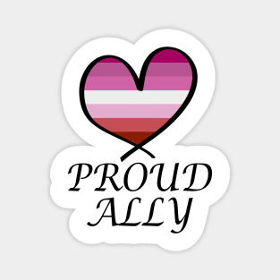 Proud Ally LGBT Gay Pride Month Lesbian Flag Magnet