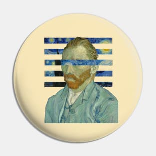 Van Gogh With Stary Night Pin