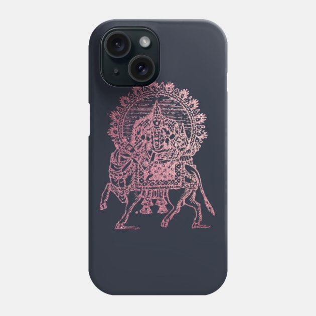 Rose Gold Supreme Being Shiva Indian God Phone Case by ppandadesign