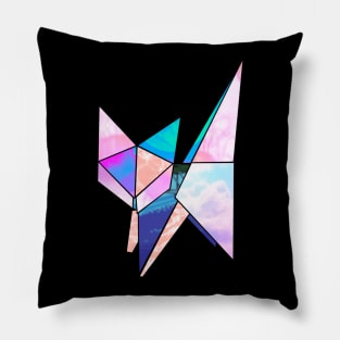 Origami Vaporwave Cat mk.2 Pillow