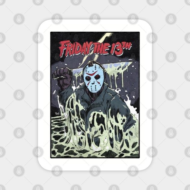 Friday The 13th Magnet by RyanButtonIllustrations