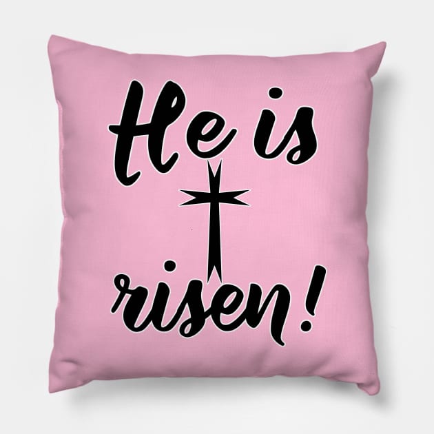 He Is Risen Christian Easter Pillow by Scarebaby