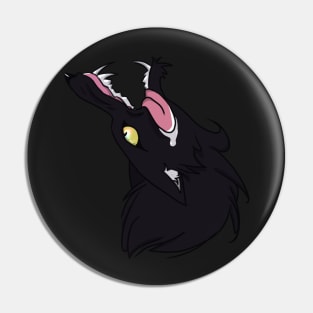 Wolf Bust (Black) Pin