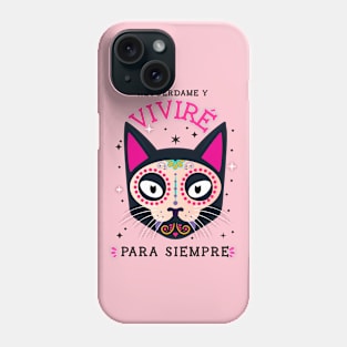 dia de los muertos cat Phone Case