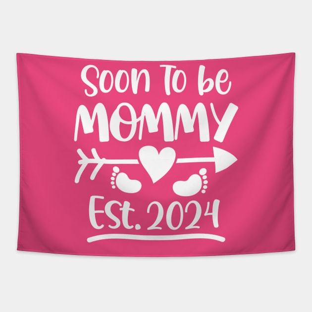 Soon To Be Mommy Est 2024 Tapestry by AngelBeez29