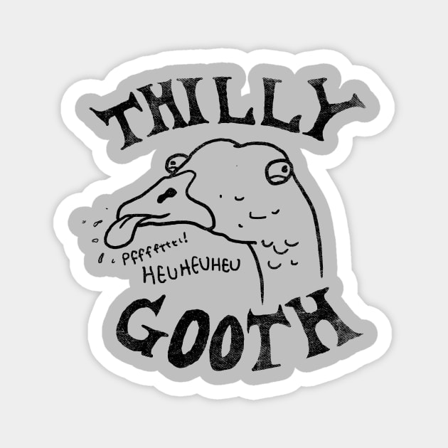 Thilly Gooth Magnet by Hillary White Rabbit