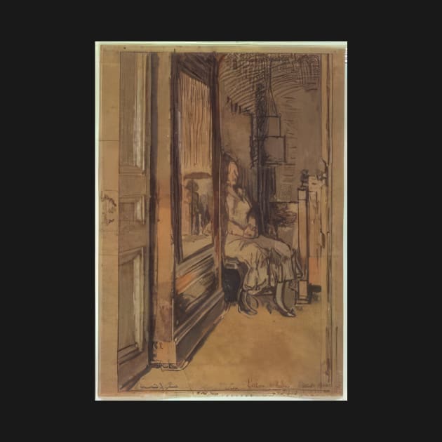 study for the wardrobe 1922 - Walter Sickert by Kollagio