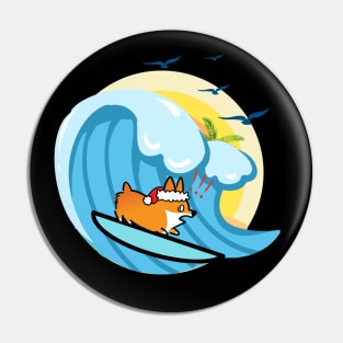 Funny Corgi Surfing- dog Surf Pin