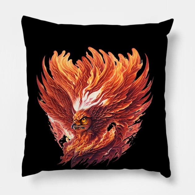 PHOENIX BIRD ANGRY Pillow by THE-PHOENIX-ART