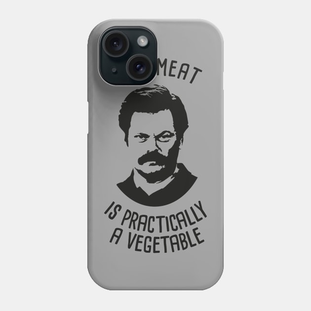 Ron tv show parks Swanson - Fish Meat is practically a vegetable. Phone Case by coolab