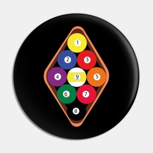 The Nine-Ball Rack Pool Game Pin