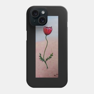 SINGLE POPPY WITH BEE Phone Case